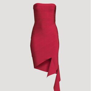 HERVE LEGER Slashed Strapless Mini Dress (NEW WITH TAG)